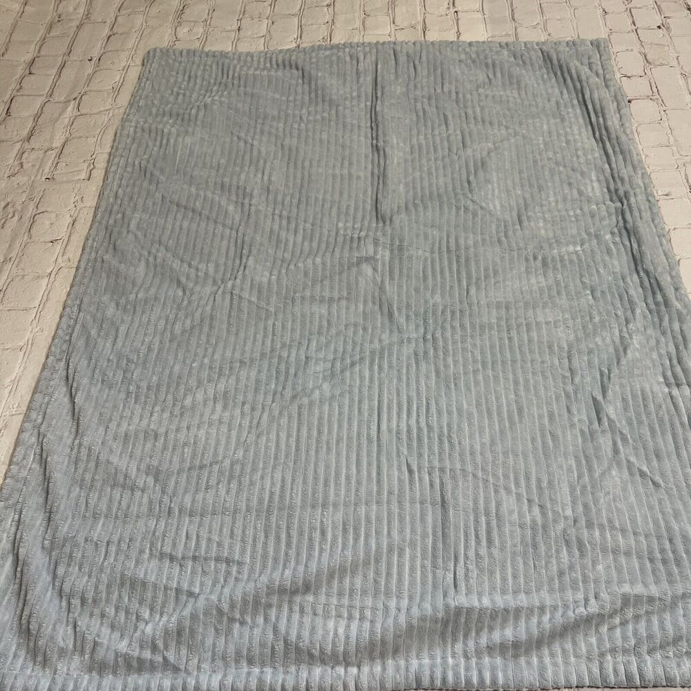 Zak & Zoey Baby Blanket Blue Ribbed Security Lovey Preowned